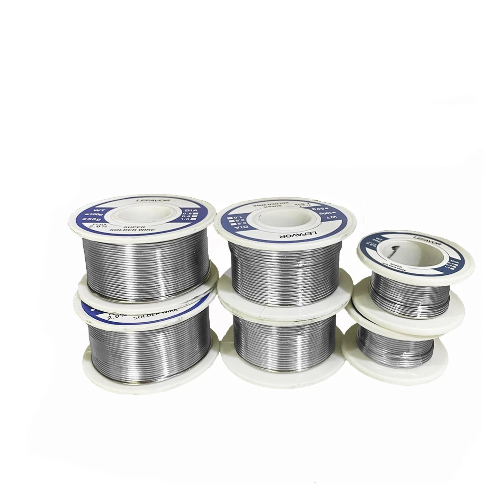 Premium Solder Wire Roll, 0.8mm & 1.0mm Tin Lead Rosin Core Soldering Wire with 2.0% No Clean Flux