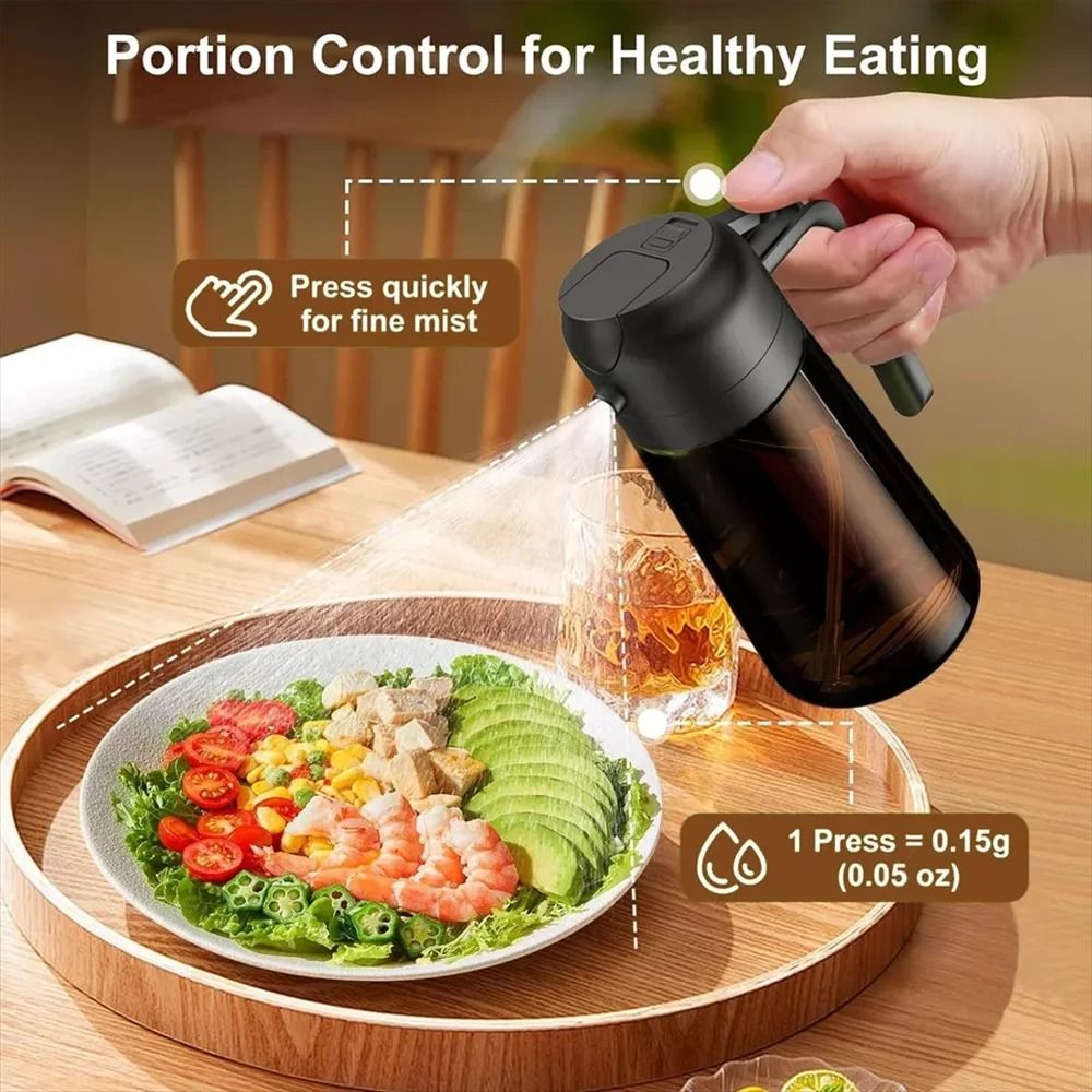 Professional 2-in-1 Glass Oil Dispenser and Precision Sprayer