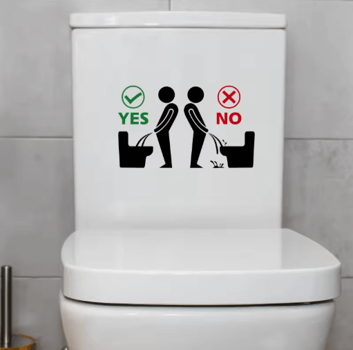 3D Toilet Stickers – Removable Self-Adhesive Bathroom Decor (1/2pcs)