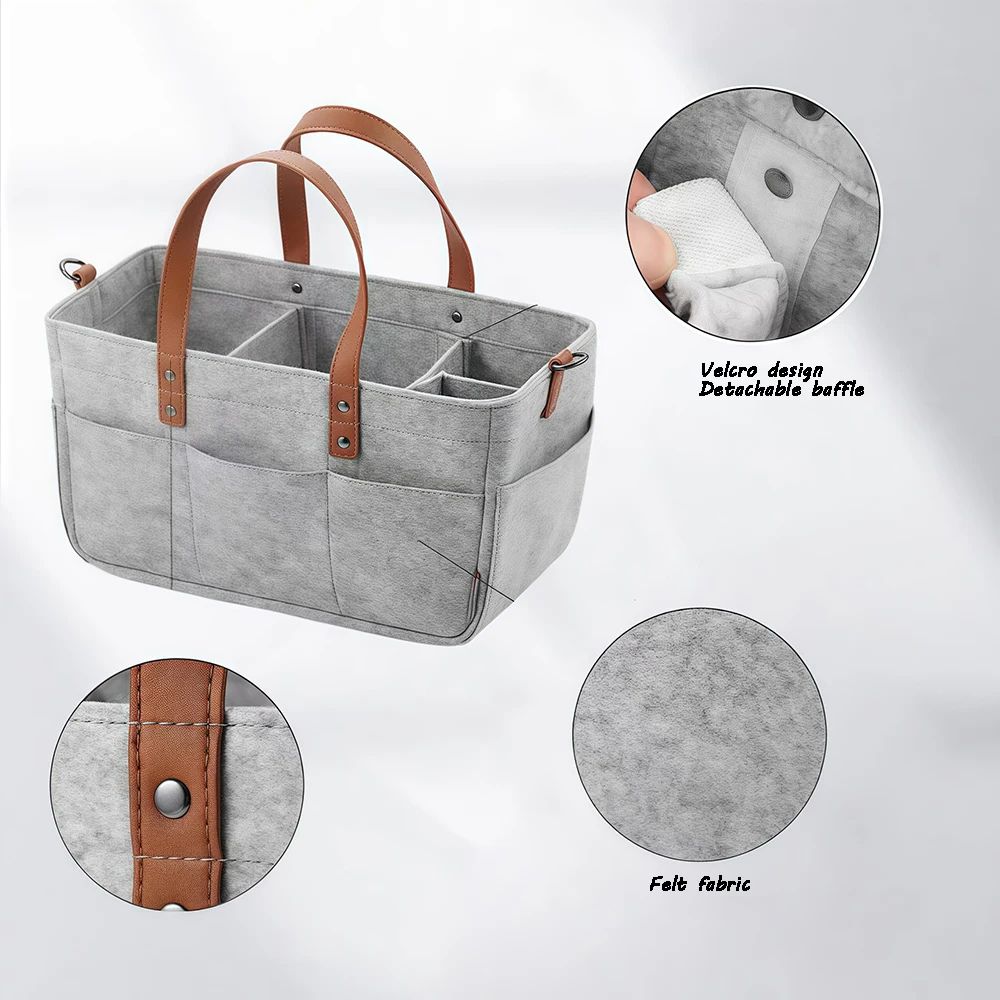 Large Capacity Felt Diaper Tote Bag