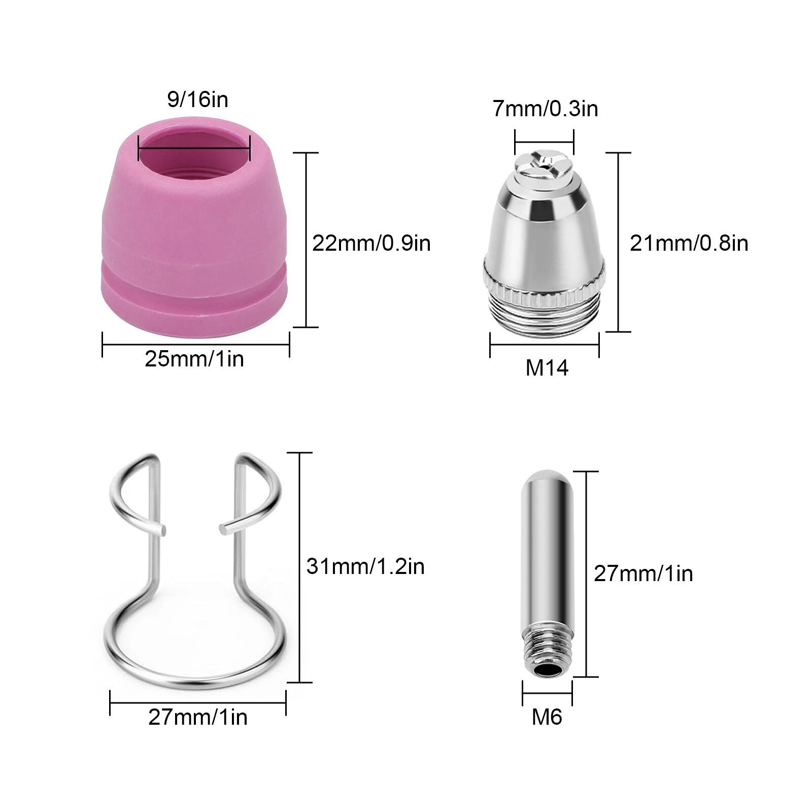 Plasma Cutter Consumables Kit – Nozzles, Electrodes, and Shield Cups