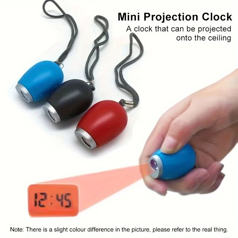 Mini Portable Projection Clock Keychain LED Digital Display