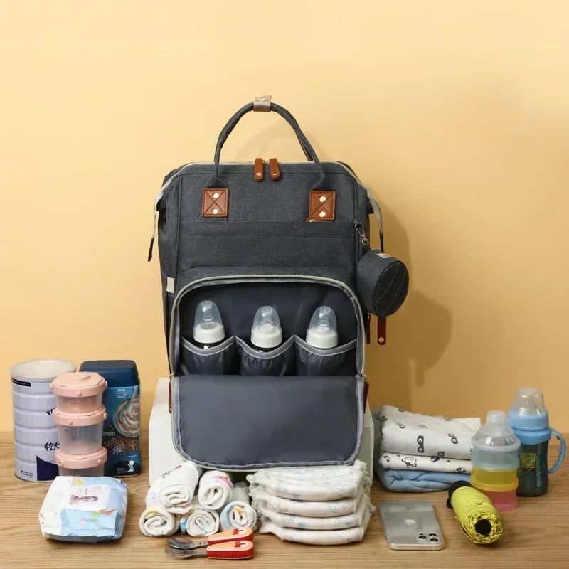 USB Mummy Diaper Bag Backpack – Large Capacity Waterproof Baby Care Maternity Nappy Bag with Wet Pockets