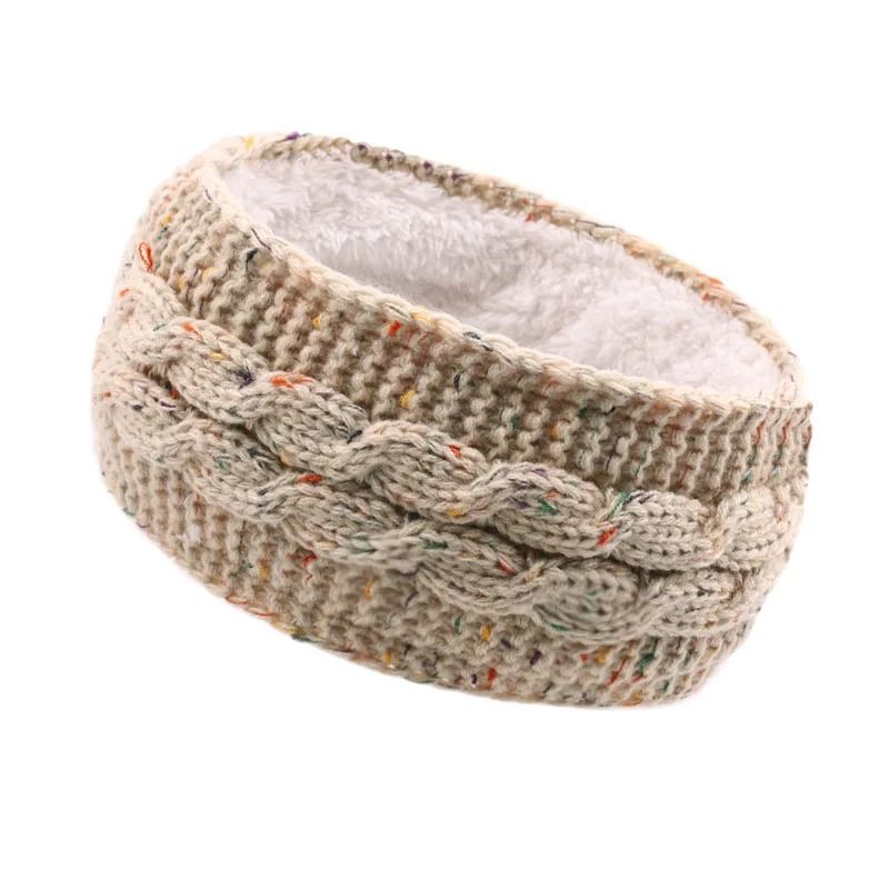 Velvet-Lined Thermal Knitted Winter Headband