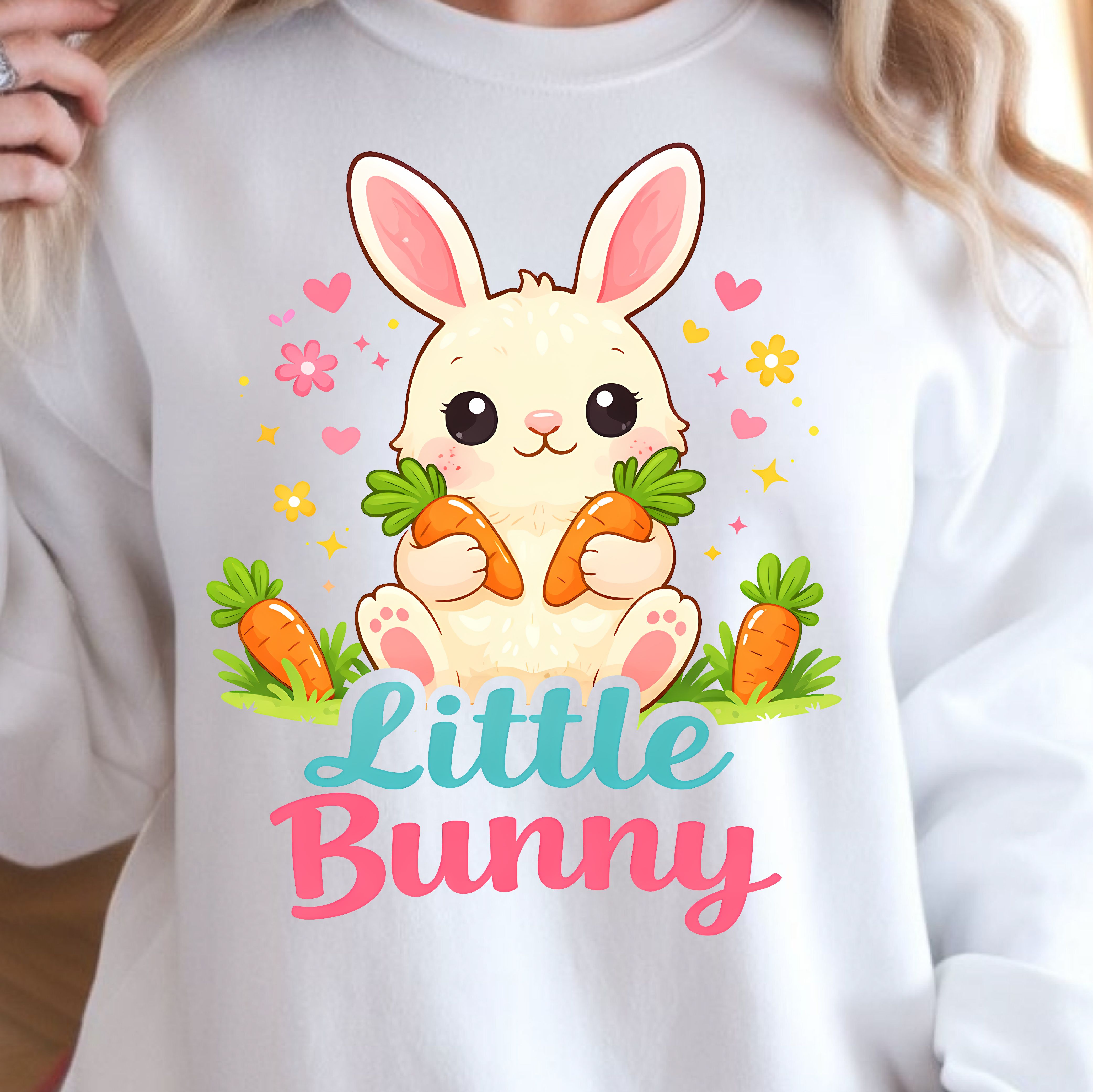 Little Bunny Shirt – Cute Bunny Carrying Carrots Easter Tee