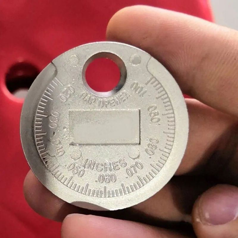 Coin Style Spark Plug Gap Gauge Measuring Tool