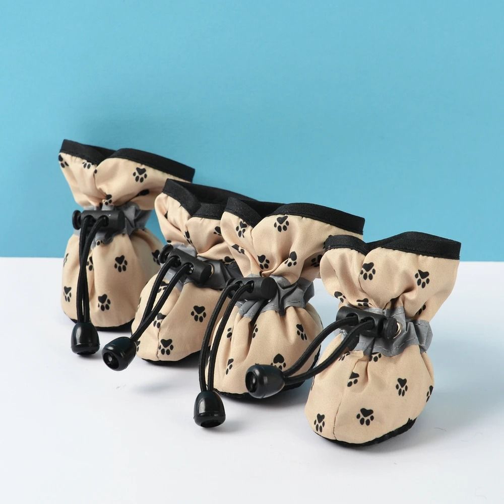 Adjustable Anti Slip Pet Dog Shoes Four Piece Set