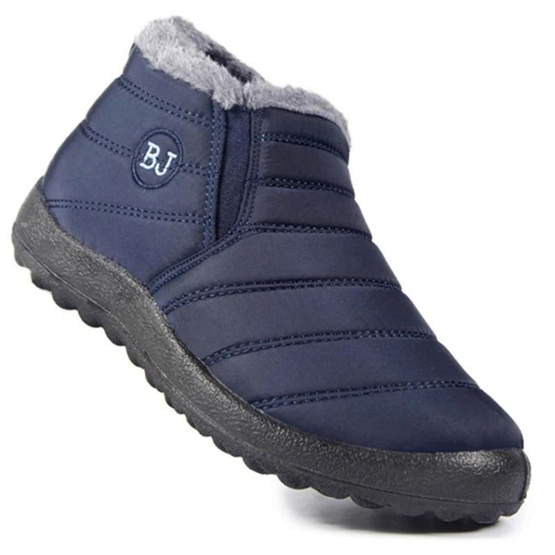 Men Winter Fur Lined Casual Sneakers Lightweight Warm Shoes