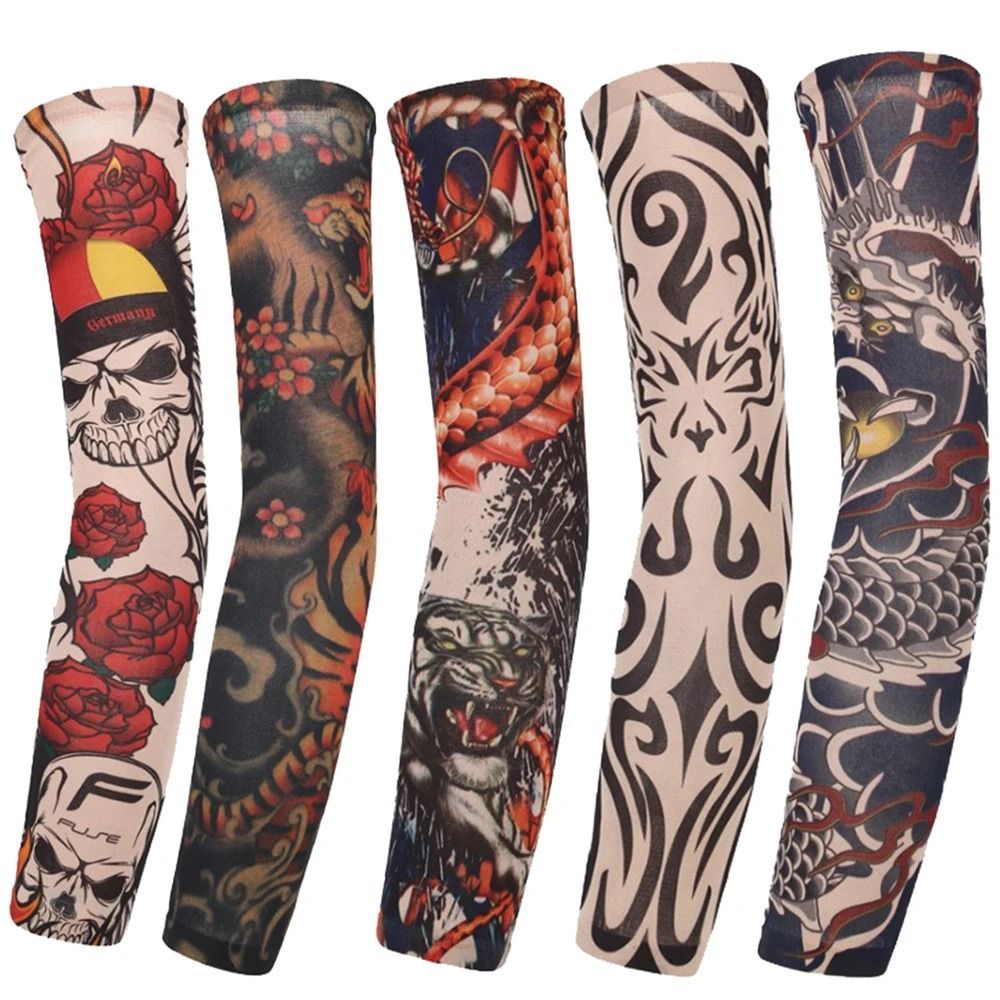 Flower Arm Tattoo Sleeves – Seamless UV Sunscreen Protection – High-Yield Athletic Interaction Hub