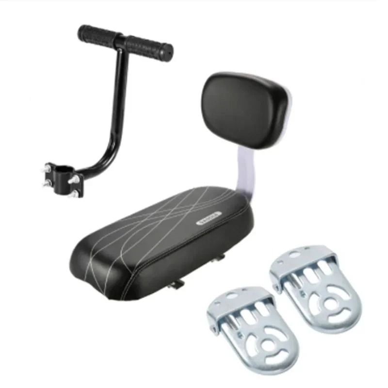 Bike Child Saddle with Back Rest Rear Rack Cushion Seat