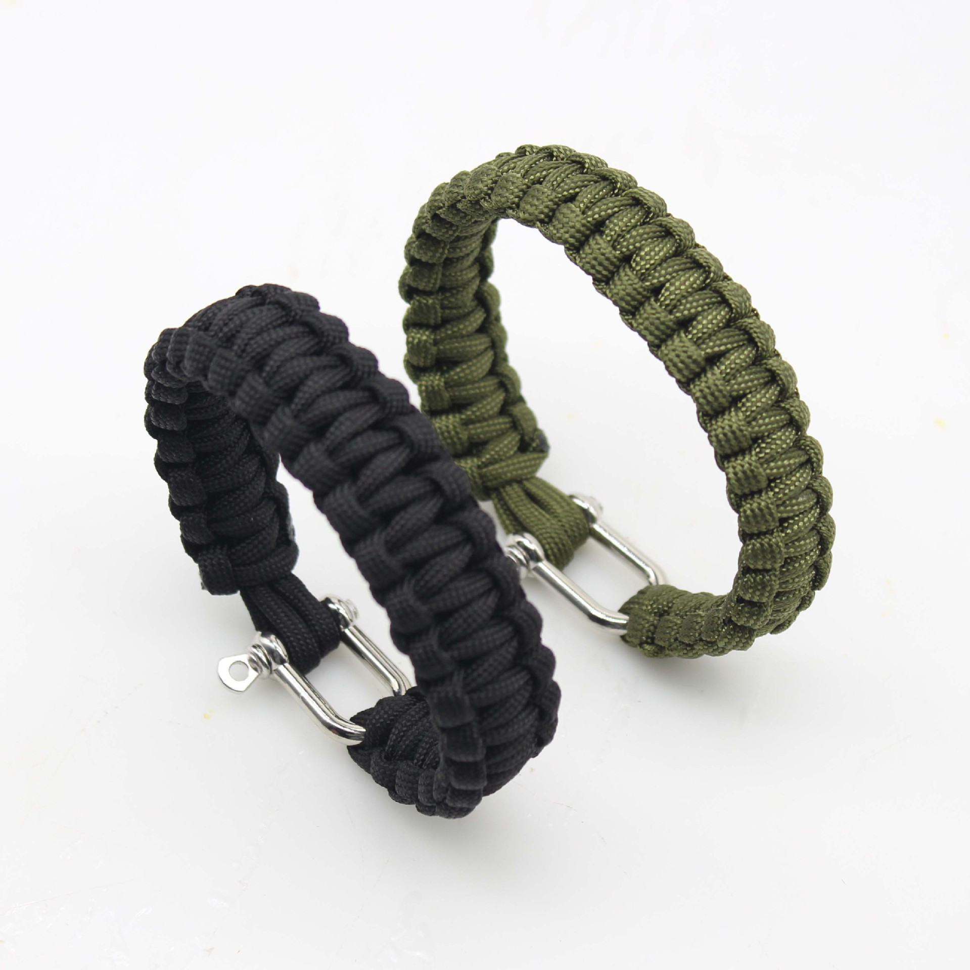 Paracord Survival Bracelet with Alloy U shape Buckle Multi-Function Emergency Tool for Outdoor Adventures