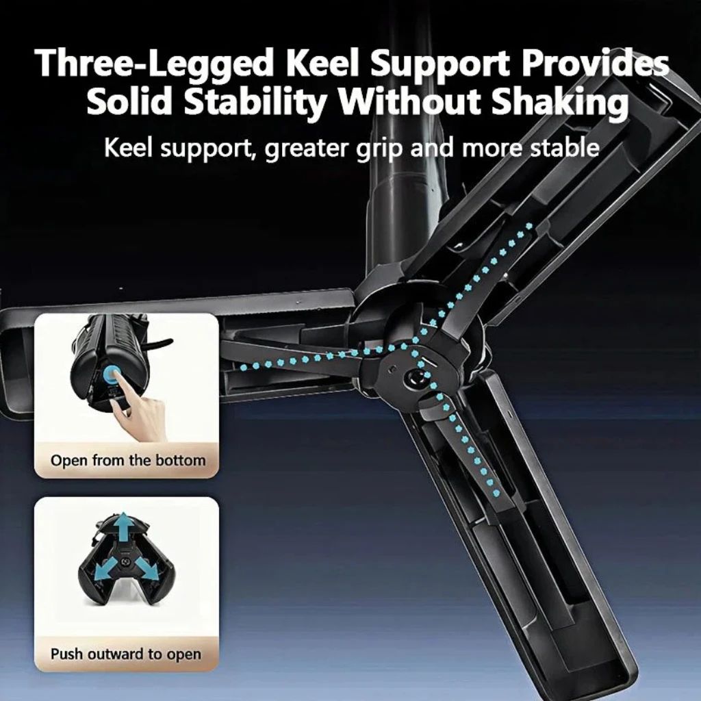 Magnetic 4-in-1 Selfie Stick Tripod with Bluetooth Remote & 360° Phone Holder