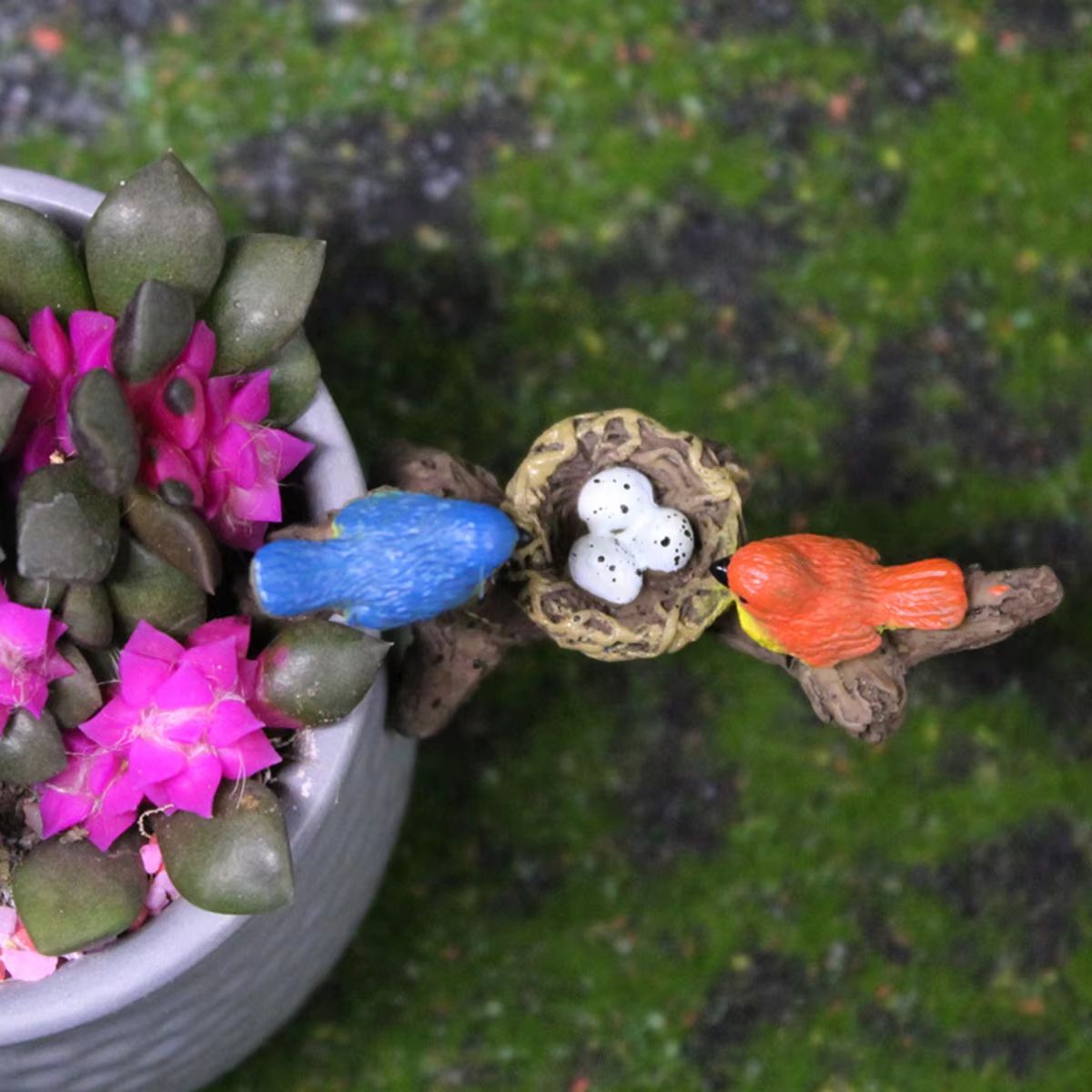 Mini Succulent Flower Pot Bird Pendant Garden & Aquarium Decoration