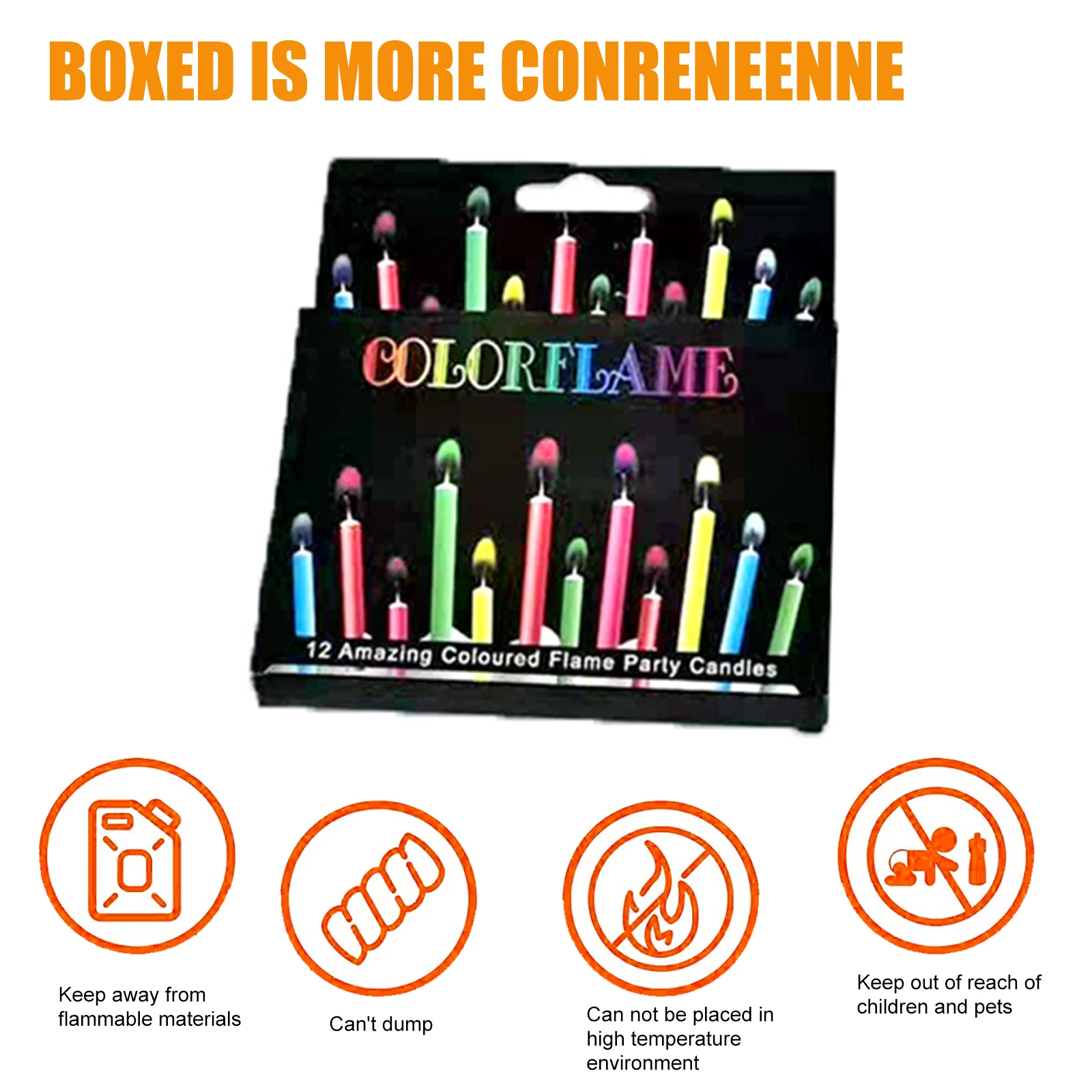 Colorful Multicolour Flame Candles, Birthday Cake, Wedding Party Candles, Kids Decoration & Celebration Party Supplies