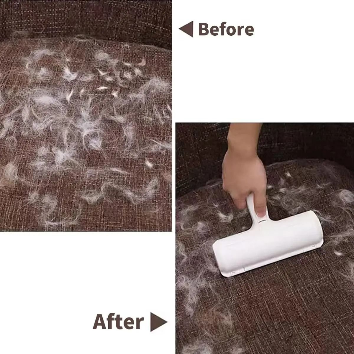 Pet Hair Remover Roller with Self Cleaning Base
