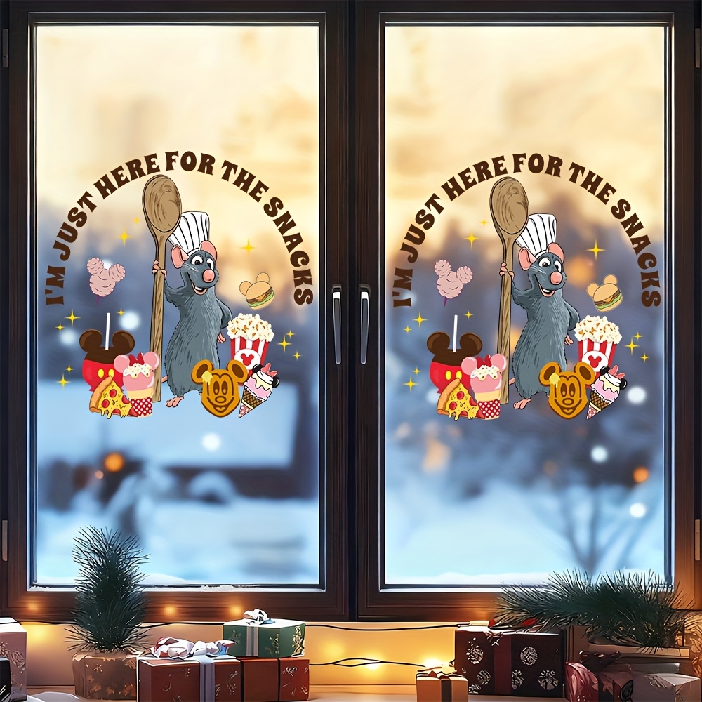 Fun Disney Little Chef Remy Window Sticker for Room Decoration and Holiday Gift Choice