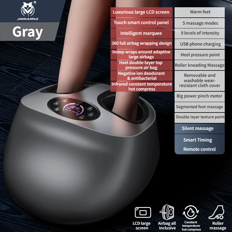 Electric Acupressure Kneading Heating Home Use, Fully Wrapped Foot Massage Machine, Fully Automatic Foot Massager Airbag
