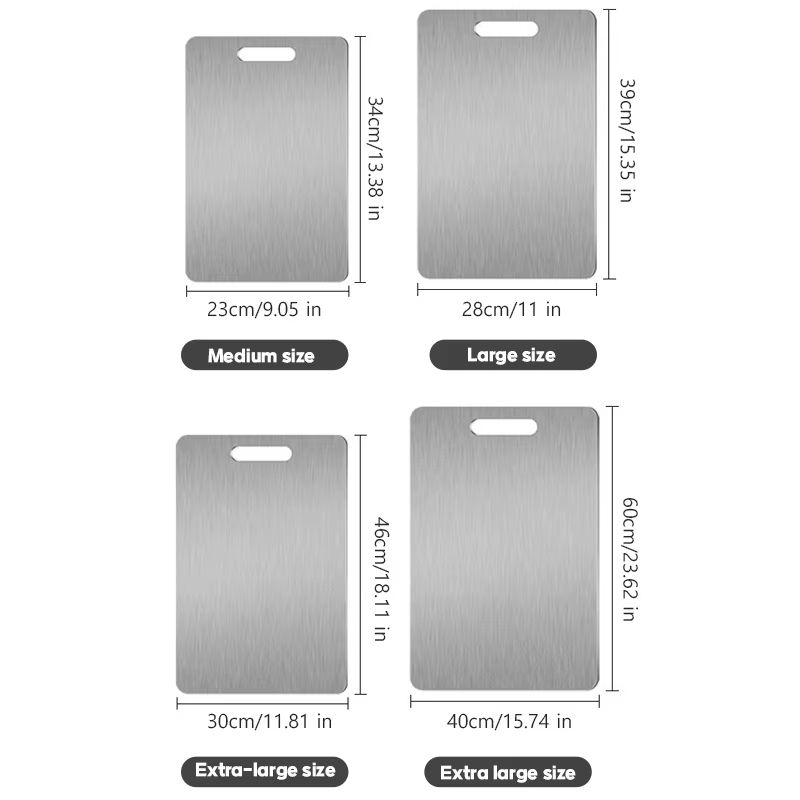 316 Stainless Steel Double Sided Cutting and Kneading Board – Hygienic Kitchen Prep Panel