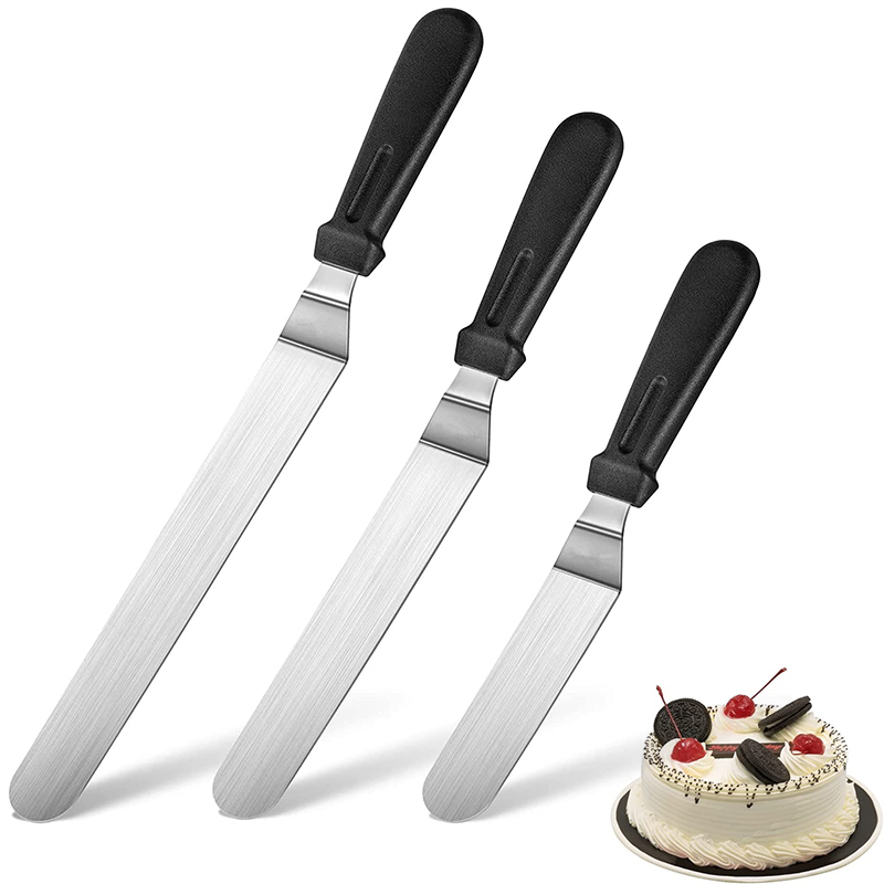 Stainless Steel Cake Decorating Spatula with PP Plastic Handle – Icing and Frosting Tool for Professional Cake Decorator