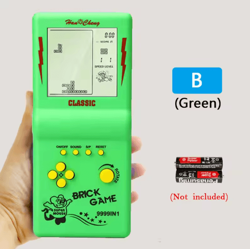 Retro Handheld Tetris Game Console – Portable Puzzle Gaming Device for Kids & Nostalgic Play