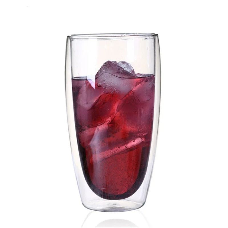 Double Wall Insulated Glass Mug Large 22 oz Coffee and Tea Cup