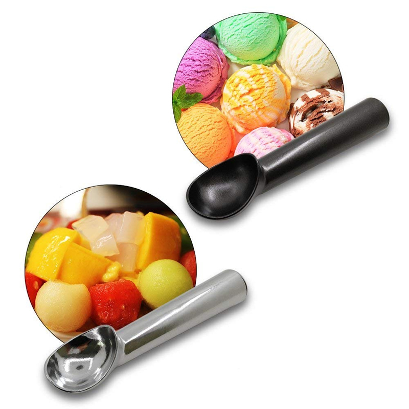 Nonstick Anti-Freeze Ice Cream Scoop, Ice Cream Tools Set, Aluminum Ice Cream Spoon and Melon Ball Cookie Dough Scoop