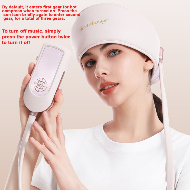 Airbag Head Massager with Heat Therapy for Scalp Relaxation and Stress Relief
