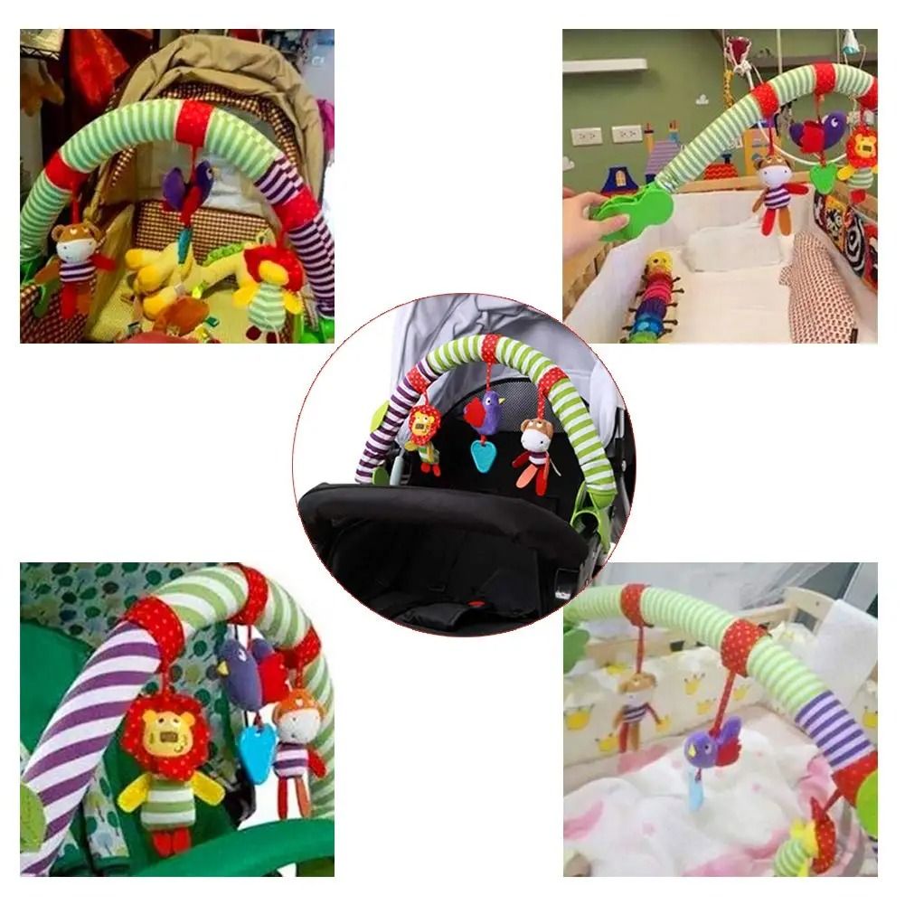 New Hanging Spiral Rattle Stroller Toy Soft Plush Crib Car Seat Lathe Activity Toy