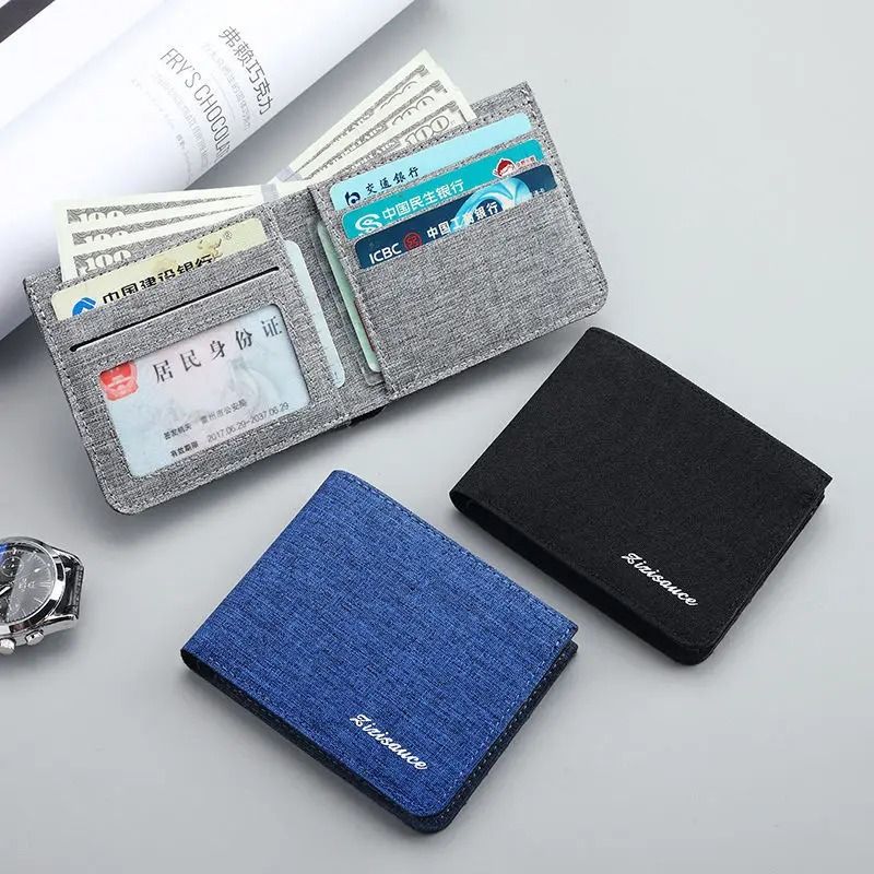 Slim Canvas Bi Fold Wallet