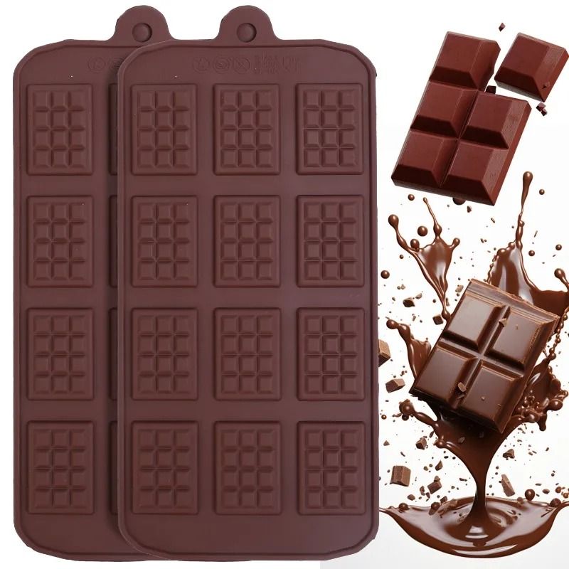 Silicone Chocolate Mold 12 Even Fondant Patisserie Candy Bar Mould Cake Decoration