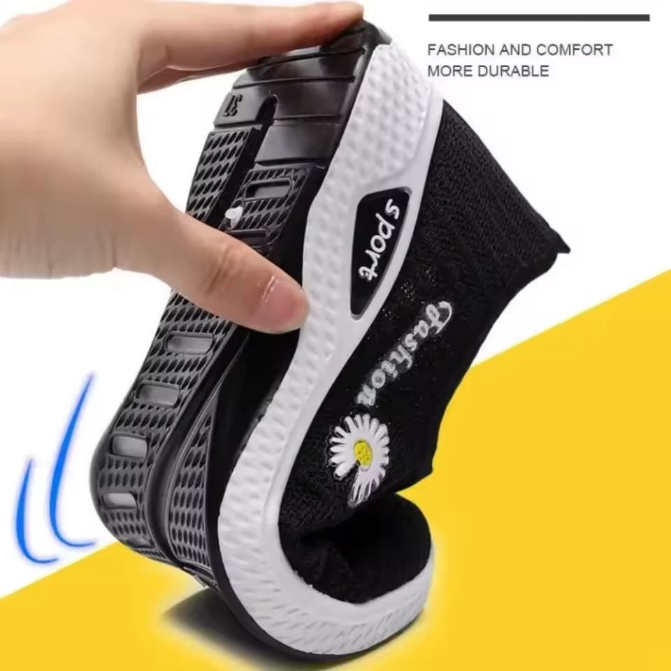 Womens Fashion Mesh Sneakers Lightweight Soft Sole Thick Breathable Casual Shoes