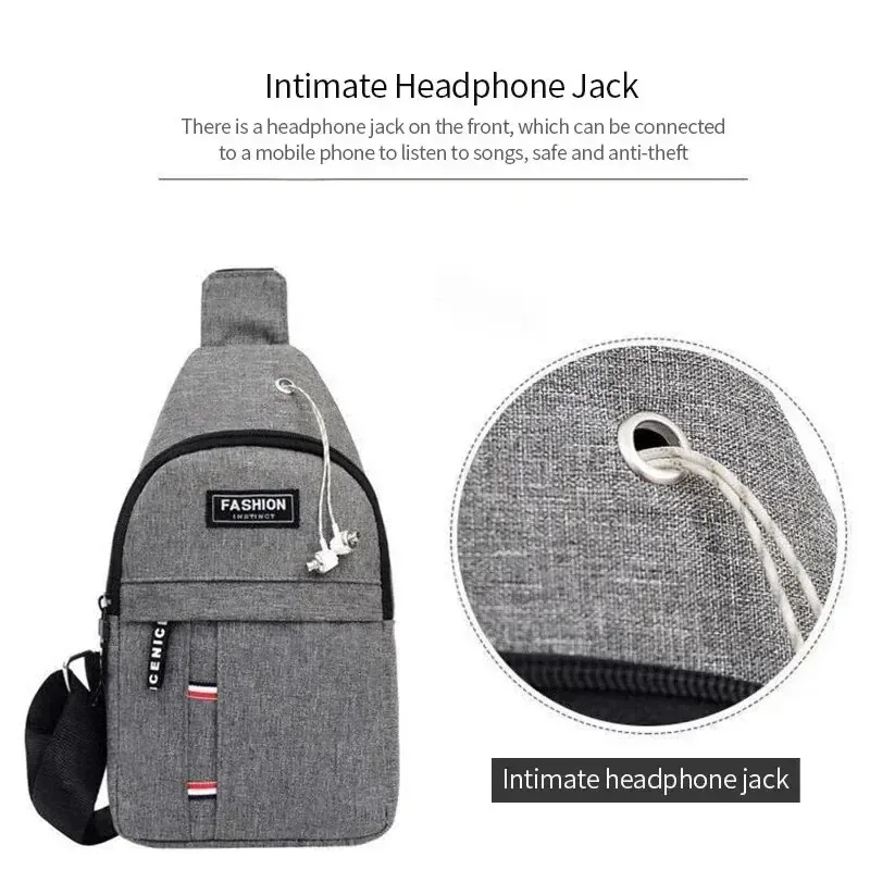 Mens Waterproof Adjustable Shoulder Strap Waist Bag Large Capacity Casual Fashionable Travel Bag