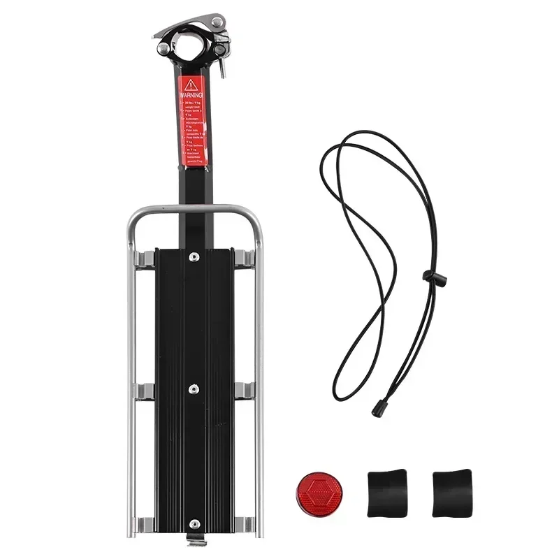 Quick Release Bike Cargo Rack Rear Bicycle Rack, Aluminium Alloy Luggage Carrier 15kg Capacity