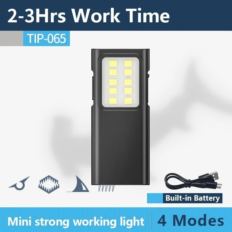 Mini EDC LED Flashlight Keychain Light with USB Rechargeable Battery