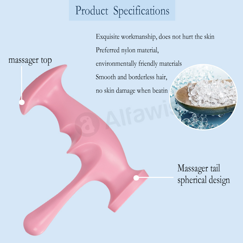 Trigger Point Handheld Massager, Reflexology Stick, T-shaped Point Thumb Finger Press, Best Back Massager Roller Tool