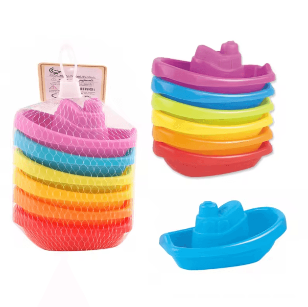 Colorful Montessori Baby Stacking Cups for Fun Bath Time & Early Learning
