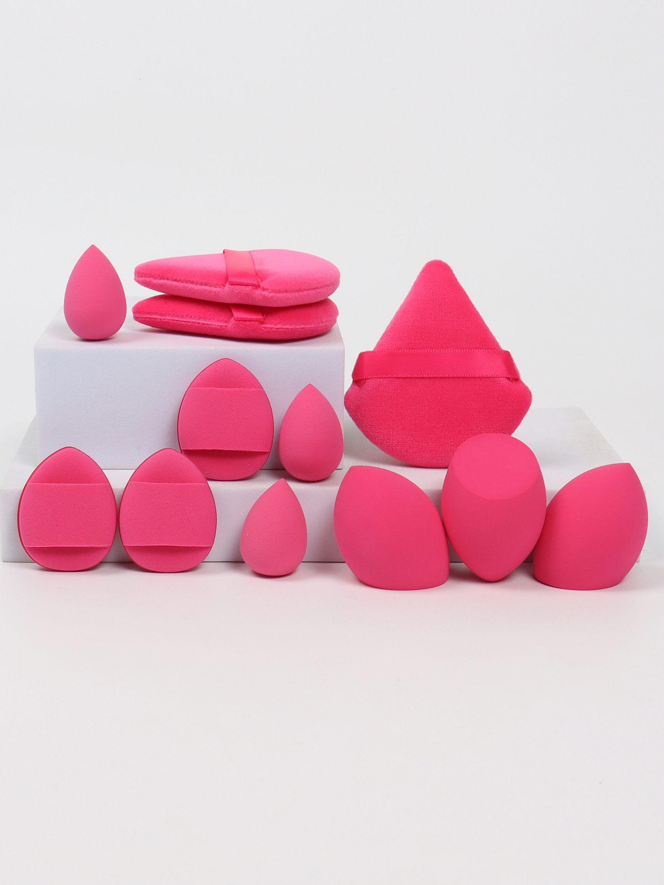 Makeup Sponge Set 12-Piece, Beauty Eggs, Mini Air Cushion Puffs, Loose Powder Puffs, Professional Blending Tools