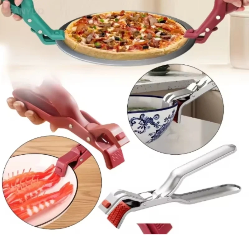 High temperature resistant scald clamp, silicone tray holder slip, multi functional anti scald clamp bowl