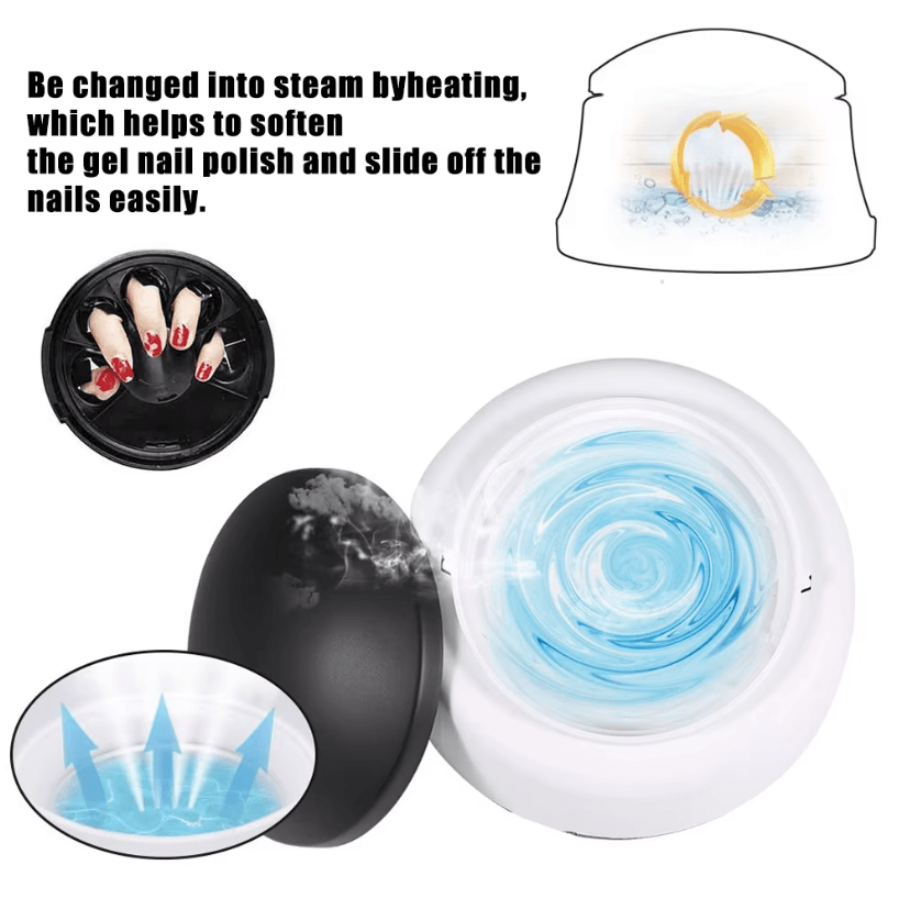 36W Steam Gel Nail Polish Remover – Electric Nail Polish and Gel Remover Tool for Salon and Home