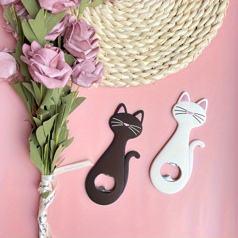 Magnetic Cat Bottle Opener and Refrigerator Decoration Cartoon Beer Opener with Strong Magnet