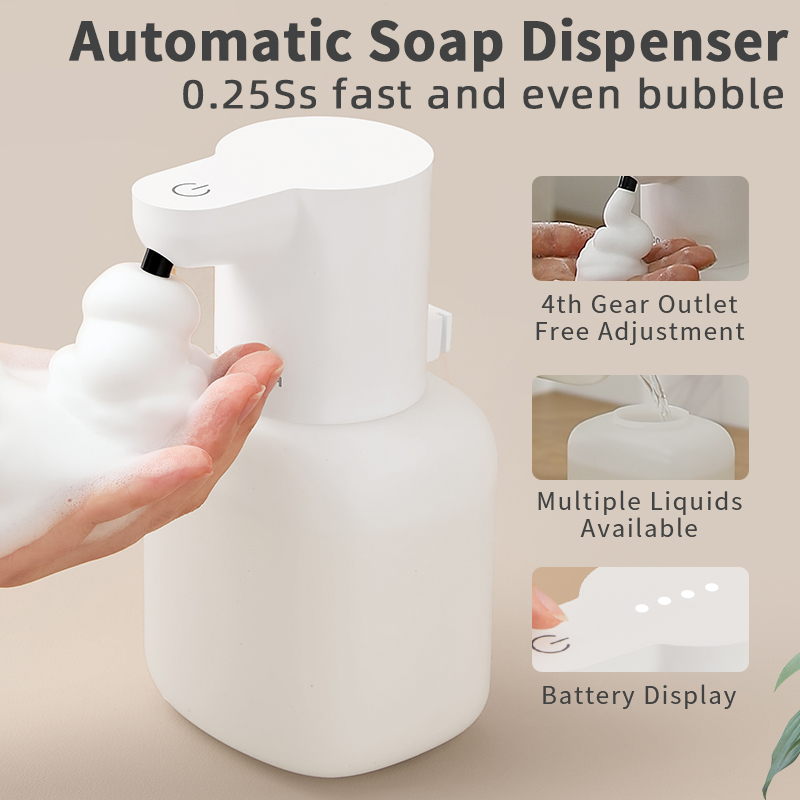 Smart Wall Mounted Automatic Soap Dispenser Liquid Foam Rechargeable Bathroom Hand Washing Machine with Sensor