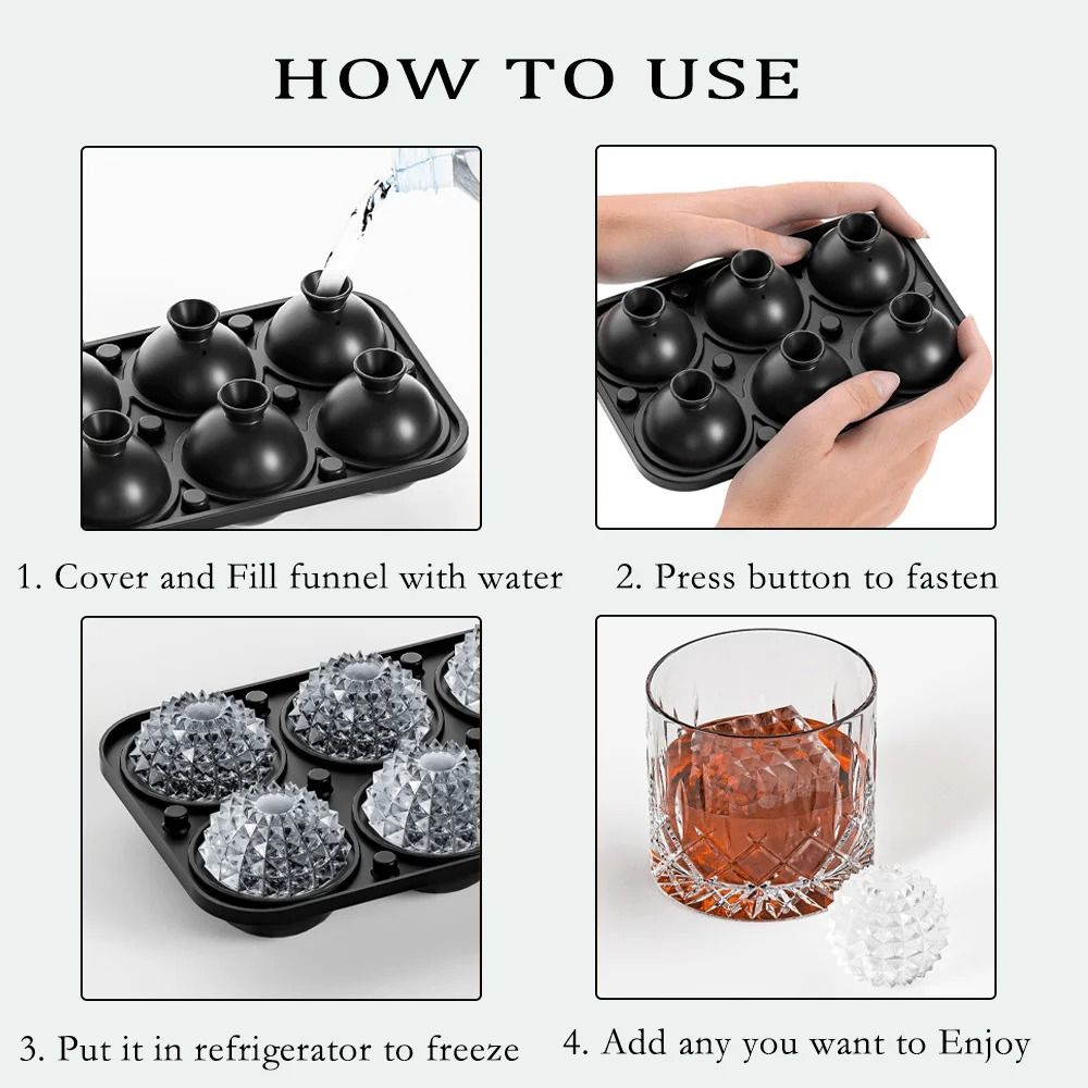High-Fidelity Silicone Ice Ball Mold Set