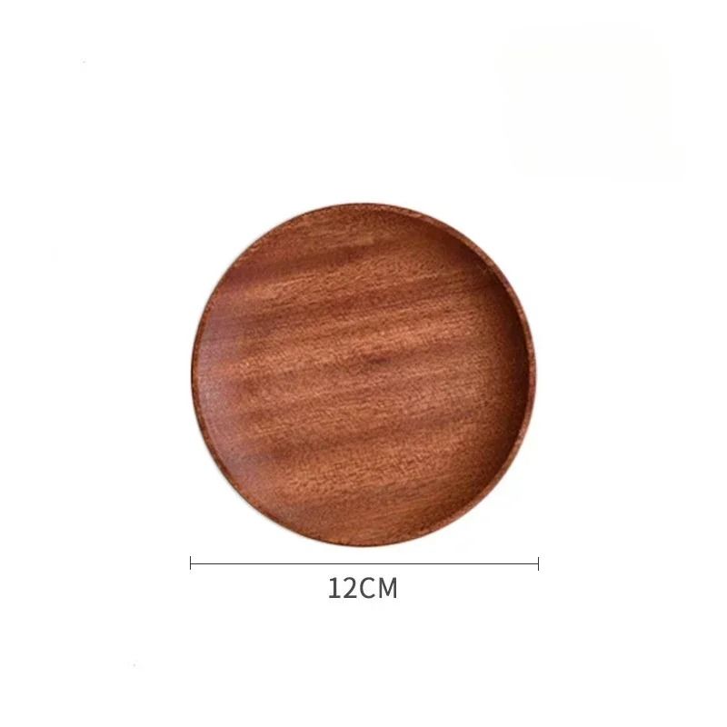 Japanese Style Rectangular Wooden Dinner Plate Walnut Wood Serving Tray