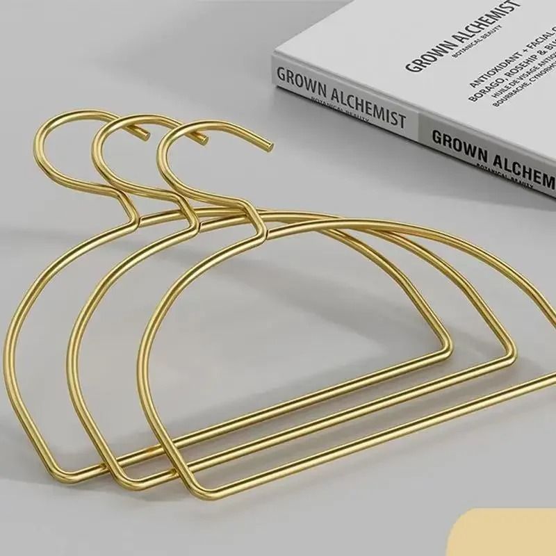 Gold Metal Scarf Hanger Organizer Half Round Multi Purpose Closet Hangers Set of 5