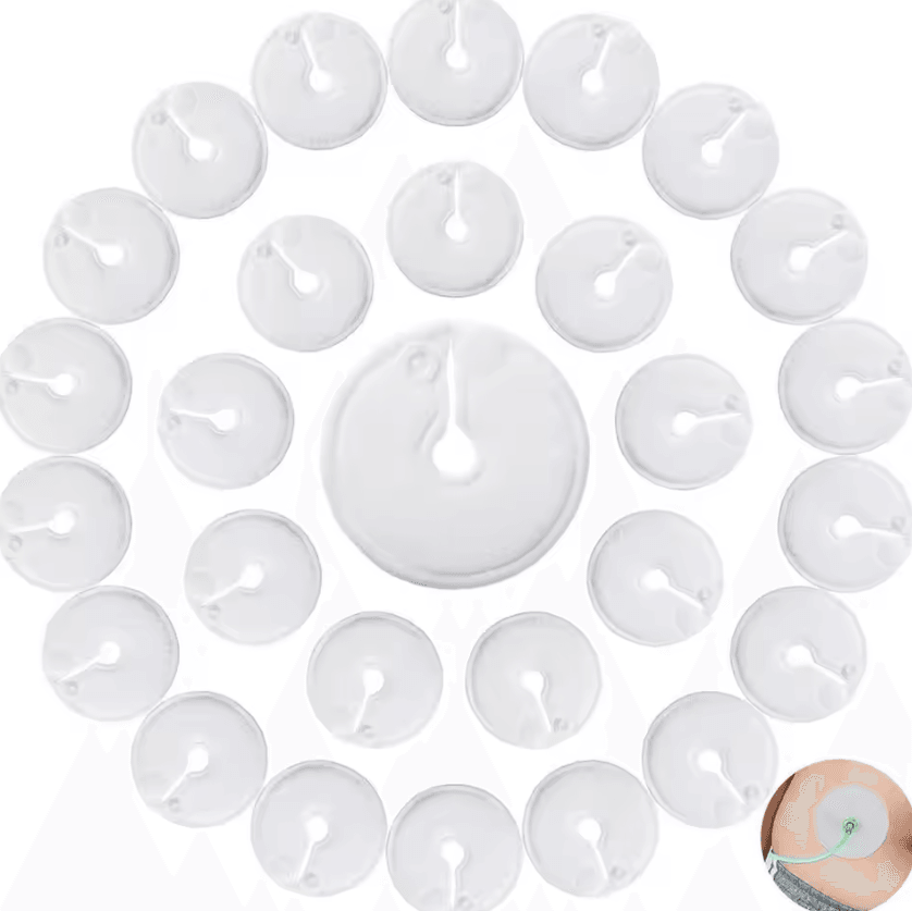 Soft Absorbent G-Tube Pads Holder Set – Reusable Feeding Tube Covers (5 Pack)