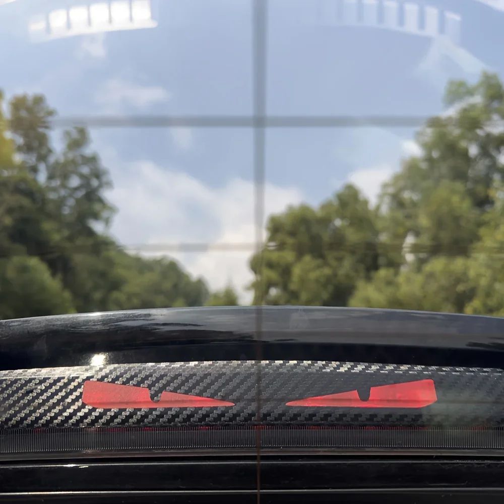 MonsterEyes Devil Eyes Tail Light Decal – Carbon Fiber Rear Light Sticker & Night Projection Sticker