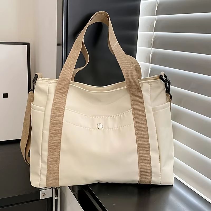 Large Capacity Nylon Crossbody Bag – Lightweight Casual Messenger Shoulder Bag with Removable Strap