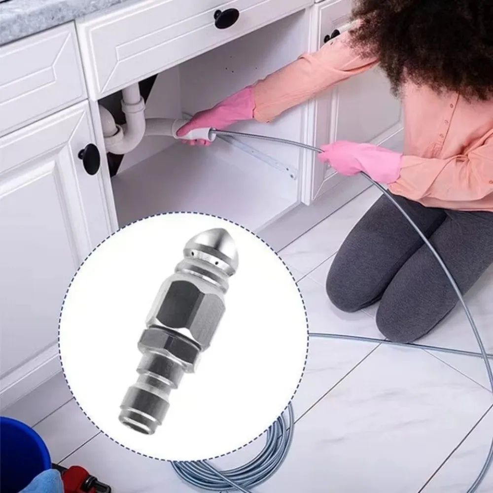 G1/4 Pressure Washer Sewer Jetter Nozzle Mouse Head Drain Cleaner Tip for Pipe Flushing, Clog Removal, Power Spray