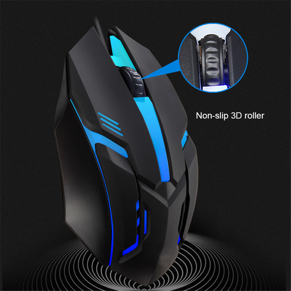 Optical Wired Gaming Mouse, Colorful LED DPI Mice for Desktop, Laptop, PC - Wired Gamer Mouse