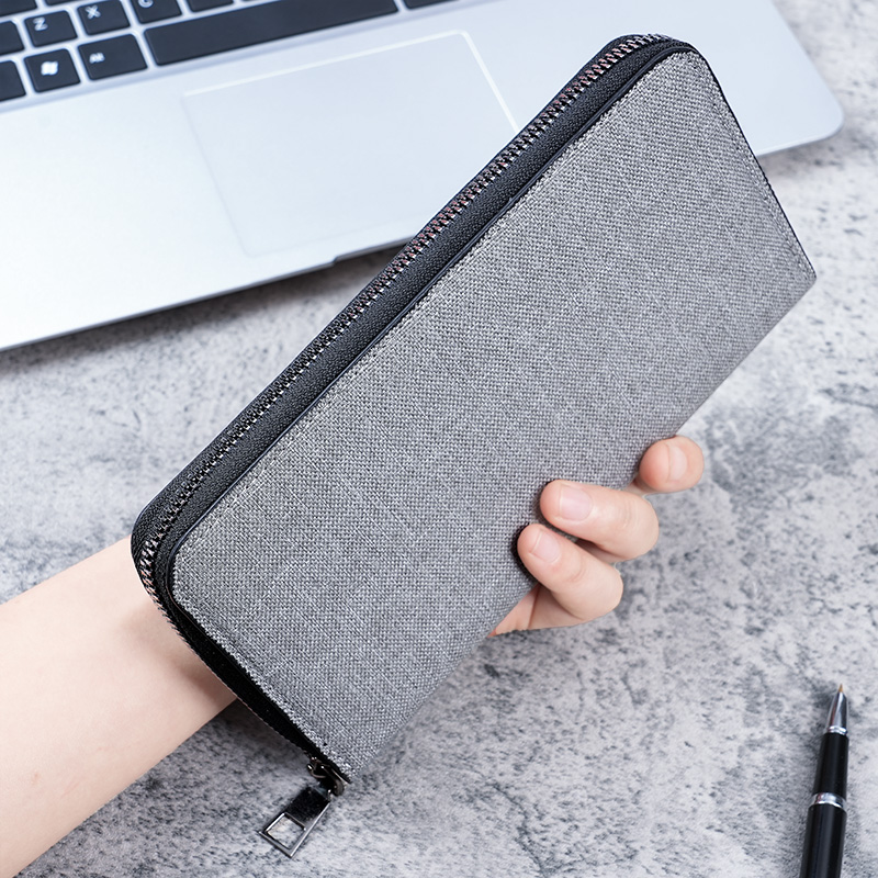 Multi-Card Business Wallet for Men, Large Capacity Zipper Clutch